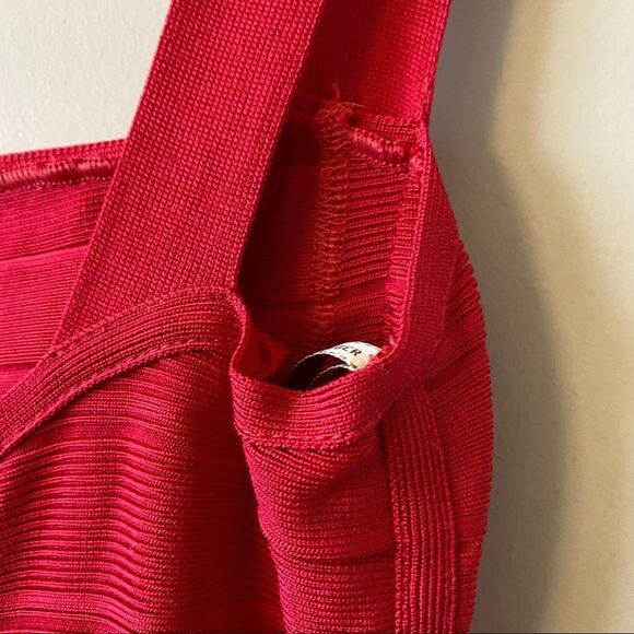 HERVE Leger “Valentine” Square Neck Bandage Dress - Picture 10 of 14